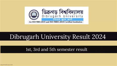 Dibrugarh University 2024 Results Declared UG PG Marksheet PDF