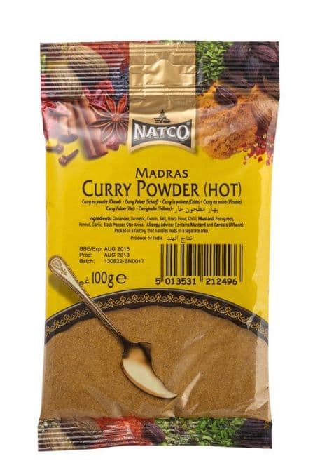 Hot Madras Curry Powder By Natco Buy Online At The Asian Cookshop