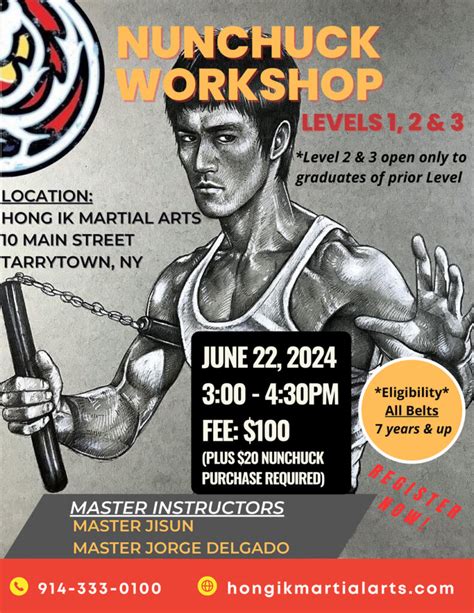 Hong Ik Martial Arts Upcoming Nunchuck Workshop June Hong Ik