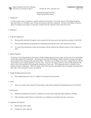 Fillable Online C My Files Toxicology Qa Procedures Conductivity