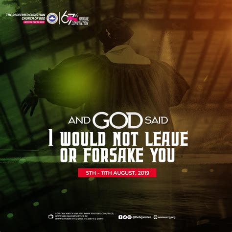 RCCG Holy Ghost Service On Twitter AndGodSaid I Would Not Leave Nor