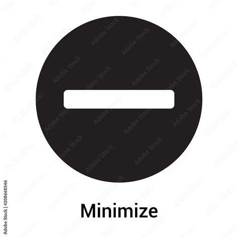 minimize icon vector sign  symbol isolated  white background