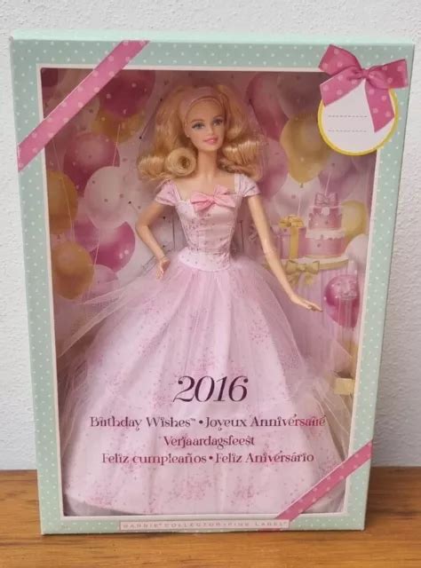 BARBIE DOLL BIRTHDAY WISHES Model Muse COLLECTOR PINK LABEL MATTEL 2016