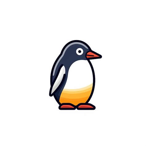 Premium Photo Penguin With Orange Beak And Black Body And Orange Feet