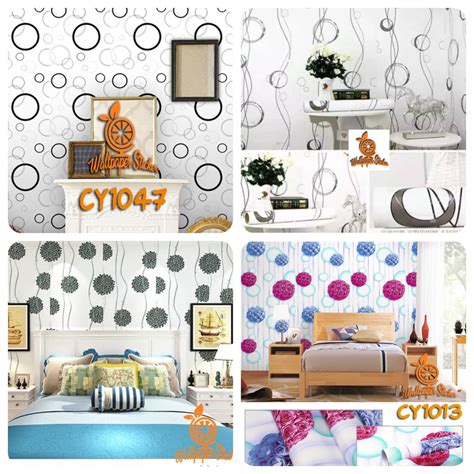 Jual Wallpaper Dinding D Polkadot Stiker Dinding Aesthetic Wallpaper