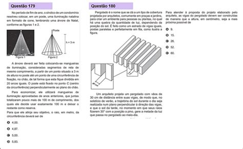 Quest Es Do Enem Que Abordam Conte Dos De Trigonometria