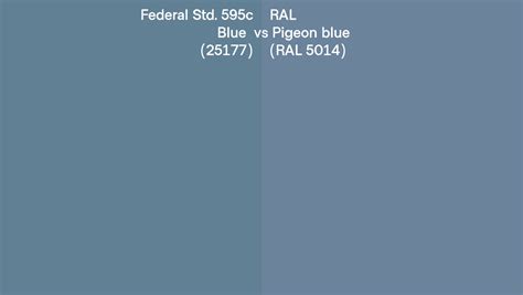 Federal Std 595c Blue 25177 Vs RAL Pigeon Blue RAL 5014 Side By