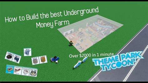 How To Build The Best Underground Money Farm Theme Park Tycoon 2 Youtube