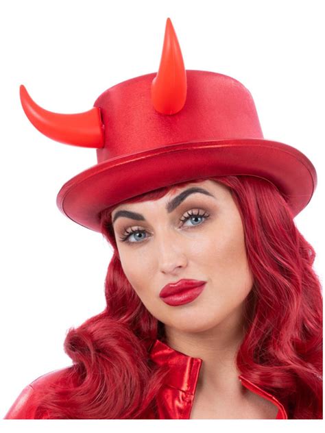 Fever Deluxe Red Metallic Top Hat Costumes R Us Fancy Dress