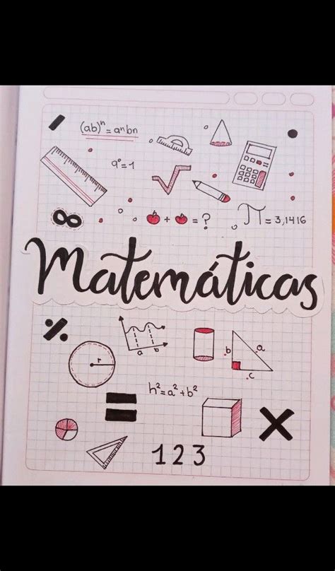 Portada De Cuaderno Matemáticas En 2024 Tipos De Letras Abecedario Caratulas De Matematicas