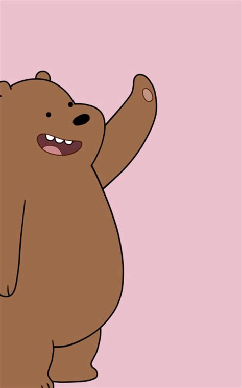 Grizz Grizzly Bear We Bare Bears Funny Iphone Wallpaper Cute Panda