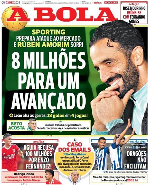 Capa Jornal A Bola Dezembro Capasjornais Pt