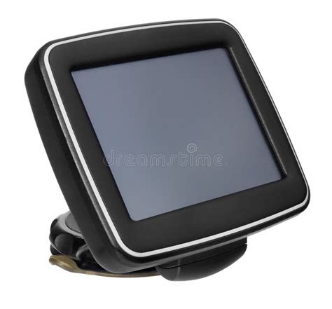 GPS Car Navigation With Handle. Black Electronic Map Device. Stock ...