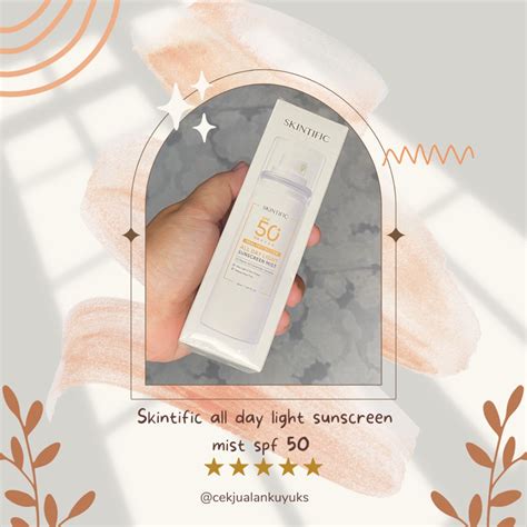 Jual Skintific All Day Light Sunscreen Mist 50ml Shopee Indonesia