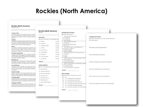 Rockies (North America) | Teaching Resources