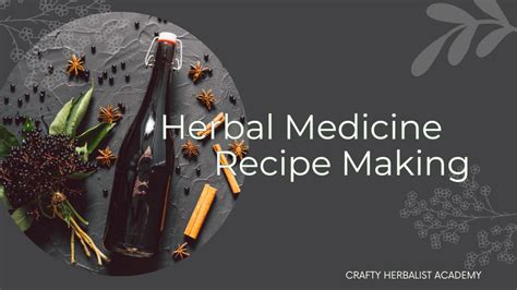 Herbal medicine recipe making | The Crafty Herbalist Academy