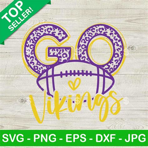 Go Vikings Leopard SVG Vikings Football SVG Football Team SVG PNG DXF