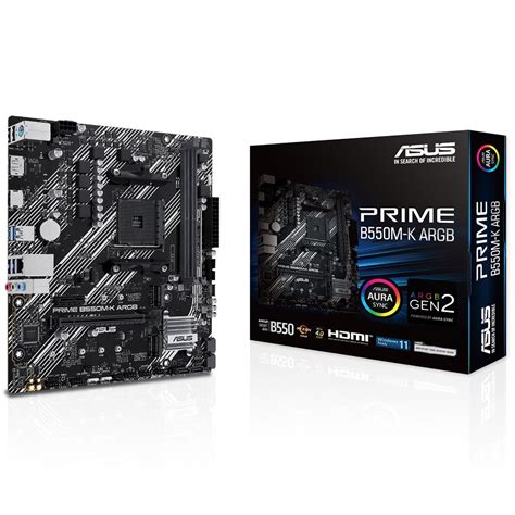 Asus Prime B550m K Argb 5100mhz Oc Ddr4 Soket Am4 M 2 Hdmi Matx Anakart Gaming Gen Tr