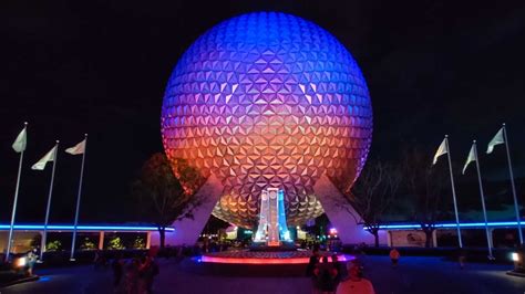 Photos Video New Pulsating Lights Illuminate Epcot Entrance Plaza At