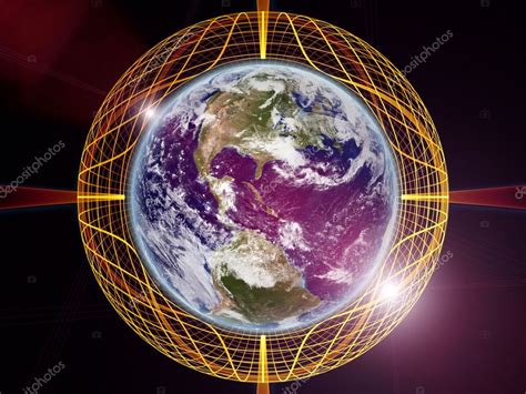 Earth On Grid — Stock Photo © Agsandrew 6133635