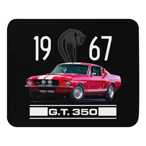 1967 Shelby Gt350 Mustang Fastback Collector Car Mouse Pad Etsy