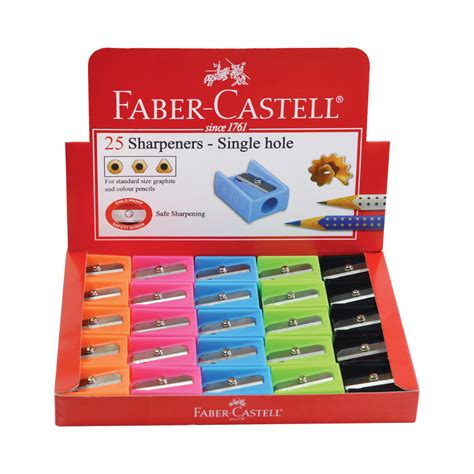 Faber Castell Single Hole Sharpener Assorted Colors Smart Stationery