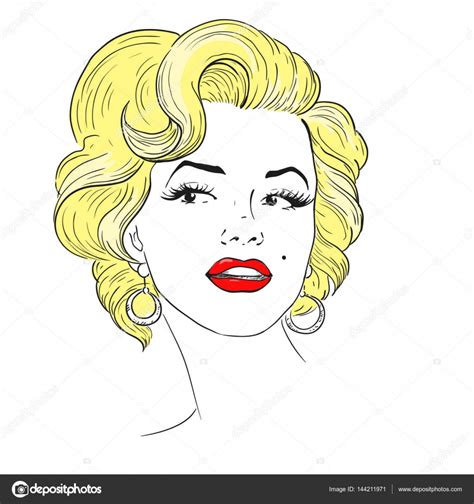 MARCH 1 2017 A Vector Illustration Of A Portrait Of Marilyn Monroe