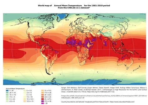 Average Annual Temperature World Map