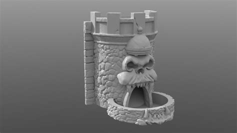 Grayskull Dice Tower Stl File Detailed Dice Tower Dnd Dice Tower Stl