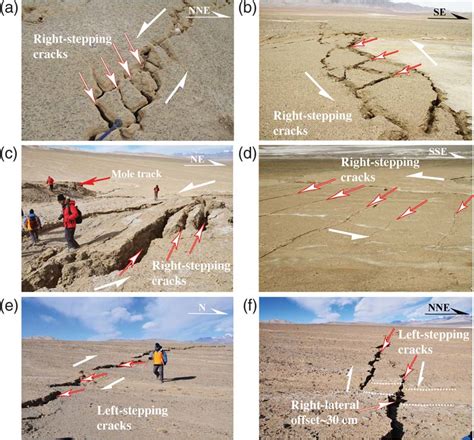 Representative Photographs Of Coseismic Extension Cracks Developed