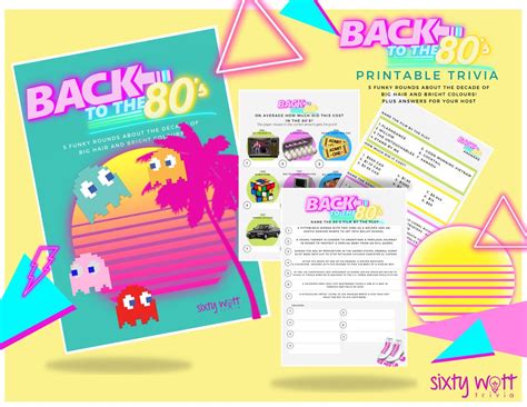 Back to the 80's 80s Trivia Party Games Quiz Decades 1980's Party - Etsy