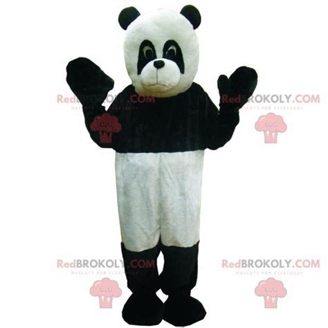 Mascotte De Panda Noir Et Blanc Costume De Nounours Bicolore Costume