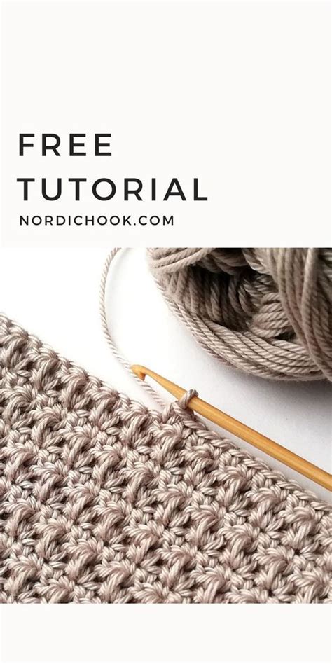 Single Crochet Mesh Stitch Nordic Hook Free Crochet Tutorial Artofit