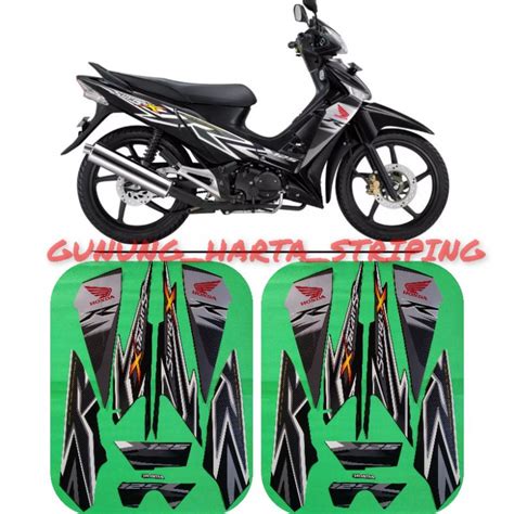 Jual Striping Stiker Lis Body Motor Full Set Honda Supra X 125 R CW