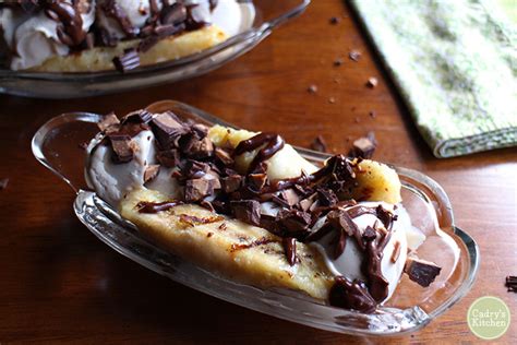 Grilled Banana Split Recipe Vegan Cadrys Kitchen