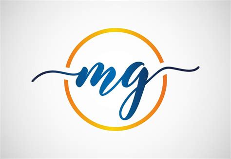 Initial Letter M G Logo Design Vector Graphic Alphabet Symbol For