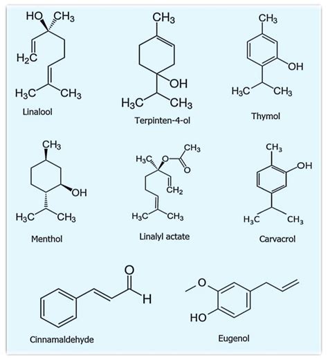 Structures Of Some Of The Important Constituents Of Essential Oils Download Scientific Diagram