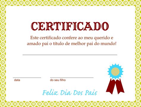 Certificados E Diploma De Melhor Pai Do Mundo S Escola