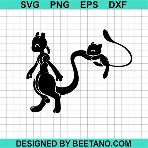 Pokemon Mewtwo SVG, Mewtwo And Mew SVG, Pokemon Characters SVG ...