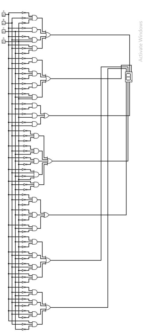 Design seven segment display circuit for given BCD number using Logisim - APY Material