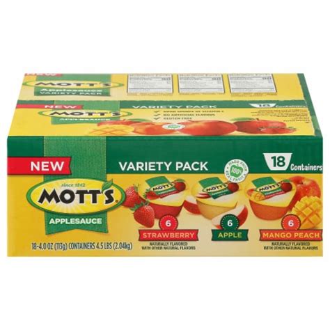 Mott's Variety Pack Applesauce, 18 pk / 4 oz - Harris Teeter