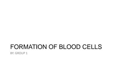 SOLUTION: Formation of blood cells notes - Studypool