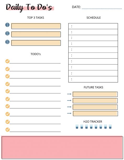 Free Printable Daily To-Do List - Glue Sticks and Gumdrops