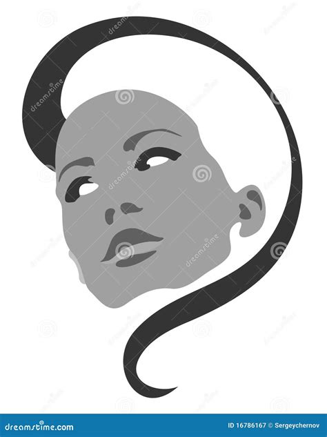 Girl Face Fashion Symbol Stock Vector Illustration Of Human 16786167