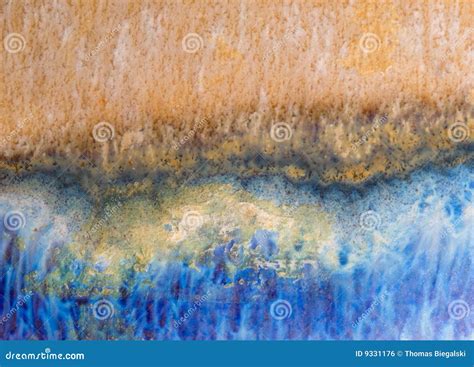 Blue And Orange Ceramic Glaze Background Stock Photo - Image: 9331176