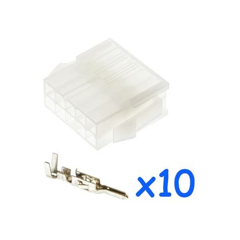 Connecteur MOLEX femelle 10 broches avec 10 contacts mâle