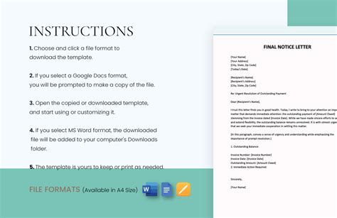 Final Notice Letter in Word, Google Docs - Download | Template.net