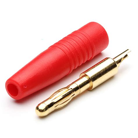 Amass Mm Banana Bullet Connector Plug With Black Red Rubber Sheath