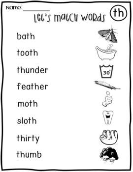 TH Sound Worksheets - /th/ digraph (NO PREP) - Worksheets Library