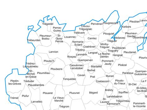 Carte personnalisable des villes et communes des Côtes d Armor